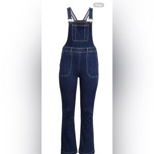 Torrid Flared Overall - Vintage Stretch Medium Denim Wash Sz 22 Cotton Flaw